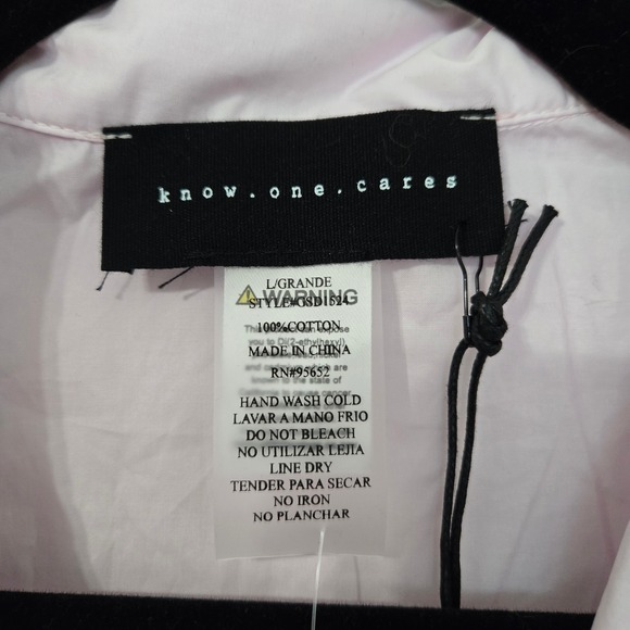 Know One Cares Pink Midi Dress Short Sleeve Button Down Shirt Dress Womens L - Picture 5 of 6